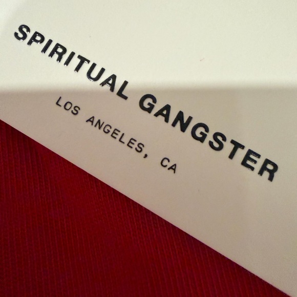 Spiritual Gangster x Pure Barre Denver Long Sleeve Tee Red Cotton size small - Picture 5 of 8